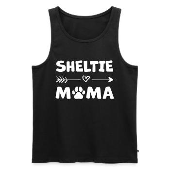 Shetland Sheepdog Mama Sheltie Geschenk - Männer Premium Bio Tank Top - Schwarz - Vorne - Michal (187cm)