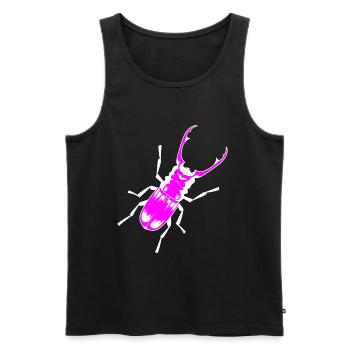 Cerf coléoptère insectes insectes bois animaux de forêt enfant - Débardeur bio Premium Homme - noir - Devant - Michal (187cm)