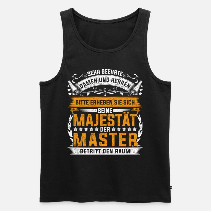Abschluss Mastertitel Majestät Master Absolvent - Männer Premium Bio Tank Top - Schwarz