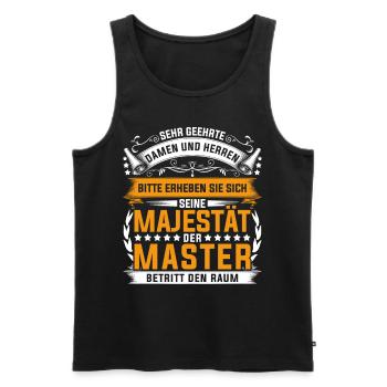 Abschluss Mastertitel Majestät Master Absolvent - Männer Premium Bio Tank Top - Schwarz - Vorne - AI Model Male 178 light (178cm)