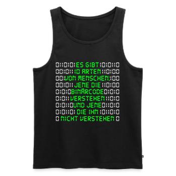 Informatikerer Programmierer Binärcode Nerd - Männer Premium Bio Tank Top - Schwarz - Vorne - Michal (187cm)