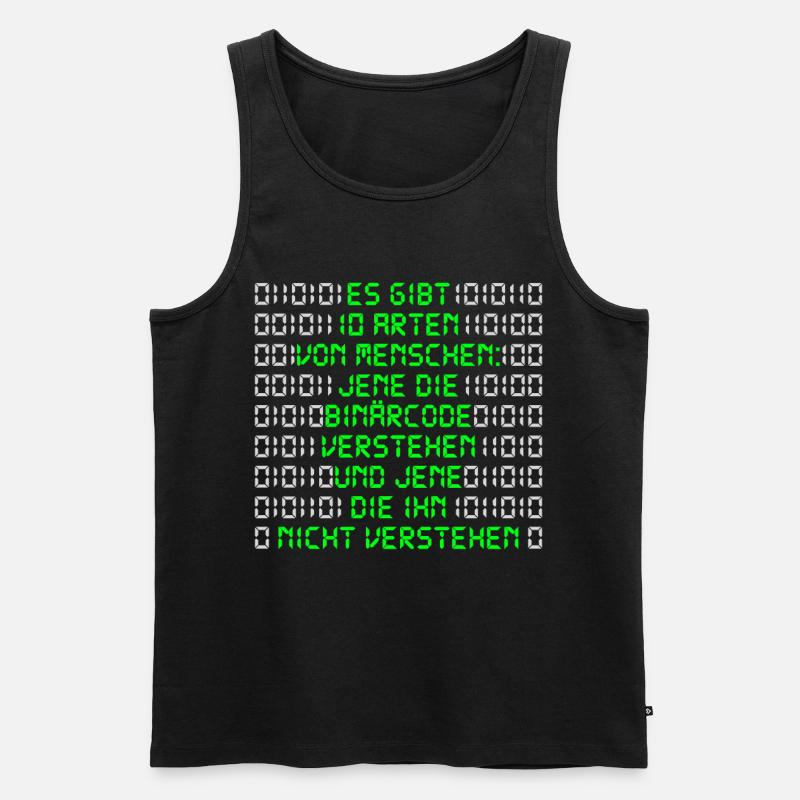 Informatikerer Programmierer Binärcode Nerd - Männer Premium Bio Tank Top - Schwarz