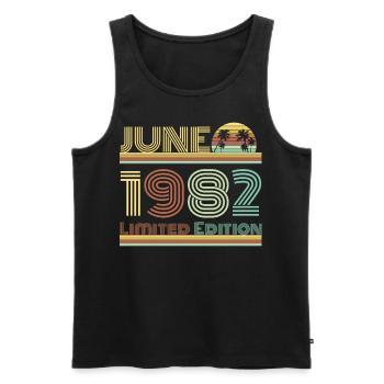 Vintage 1982 Anniversaire - Débardeur bio Premium Homme - noir - Devant - Michal (187cm)