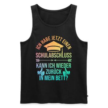 Schulabschluss Abschluss Abi Realschule Abitur - Männer Premium Bio Tank Top - Schwarz - Vorne - Michal (187cm)