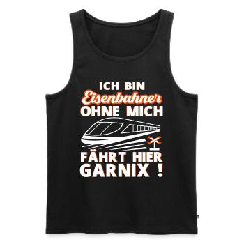 Eisenbahner und Fahrdienstleiter Sprüche Geschenke - Männer Premium Bio Tank Top - Schwarz - Vorne - AI Model Male 178 light (178cm)