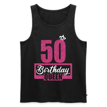 50. Geburtstag 50 Jahre 50er Birthday Queen - Männer Premium Bio Tank Top - Schwarz - Vorne - Michal (187cm)