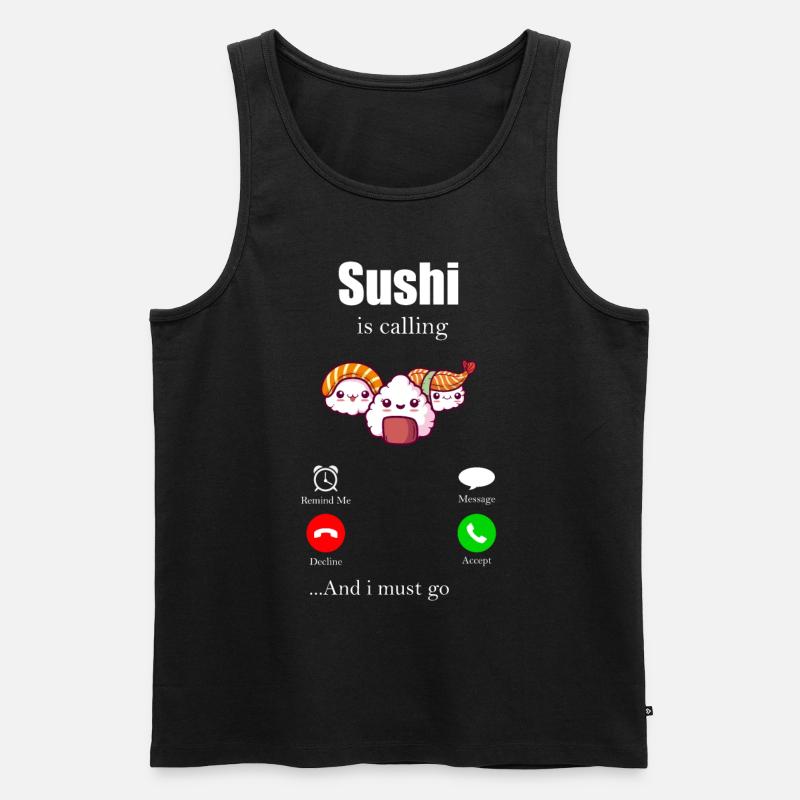 Sushi - Männer Premium Bio Tank Top - Schwarz