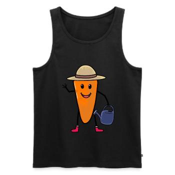 Karotten Gärtner Möhre gärtnern Garten Gießkanne - Männer Premium Bio Tank Top - Schwarz - Vorne - Michal (187cm)