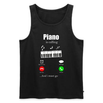 Piano Piano Music Gift Grand Piano Digital Piano - Men's Premium Organic Tank Top - black - Front - Michal (187cm)