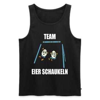 Team Eier Schaukeln Chillen Lustige Sprüche - Männer Premium Bio Tank Top - Schwarz - Vorne - Michal (187cm)