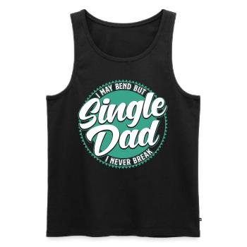 Single Dad Single Dad Father's Day Dad - Men's Premium Organic Tank Top - black - Front - AI Model Male 178 light (178cm)