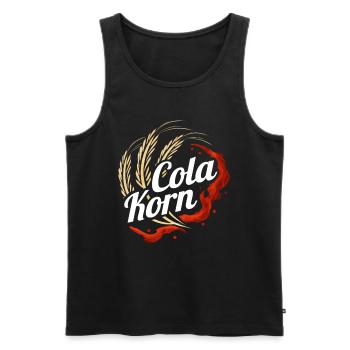 Cola Korn - Lustiges Korn Cola Design - Männer Premium Bio Tank Top - Schwarz - Vorne - AI Model Male 178 light (178cm)