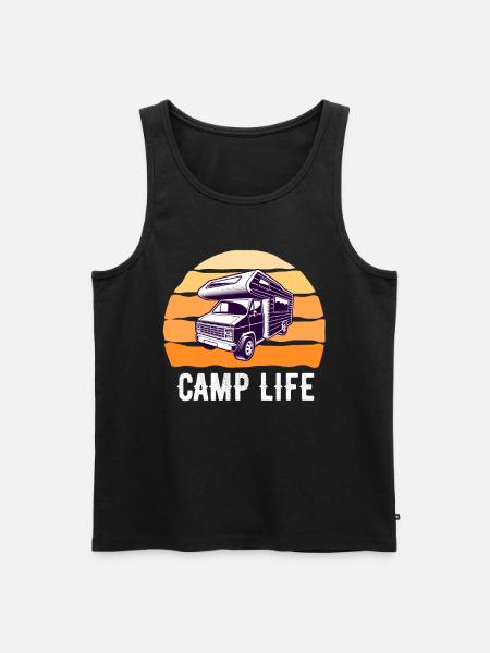Camp Leben - Débardeur bio Premium Homme - noir