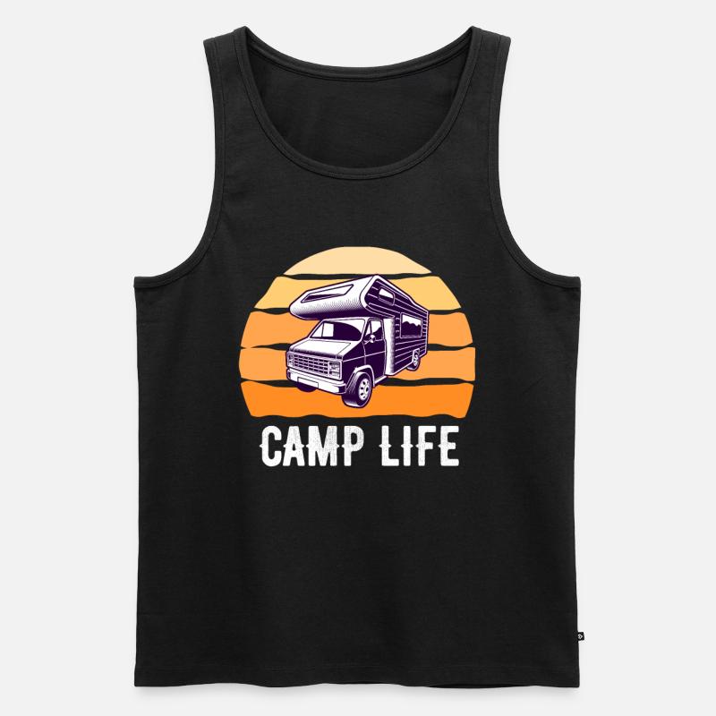 Camp Leben - Men's Premium Organic Tank Top - black