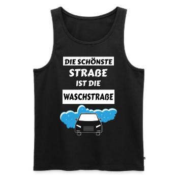 Autowaschen lustige Designs witziger Spruch tuning - Männer Premium Bio Tank Top - Schwarz - Vorne - Michal (187cm)