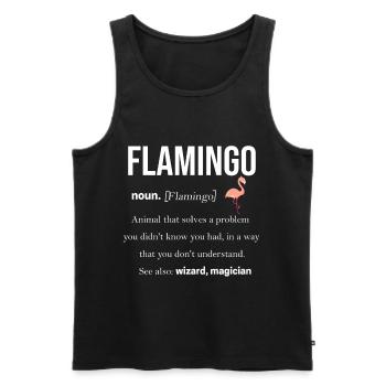 Flamingo - Débardeur bio Premium Homme - noir - Devant - Michal (187cm)
