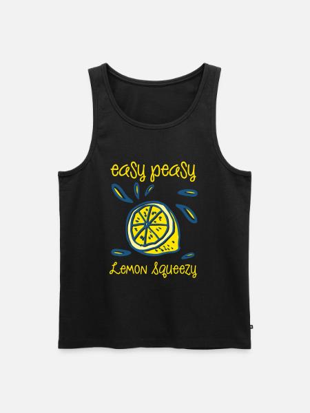 Easy Peasy Lemon Squeezy - Men's Premium Organic Tank Top - black