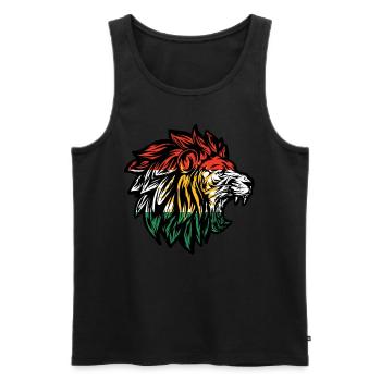 Kurdistan Löwe Kurde Kurden Kurdisch Löwenkopf - Männer Premium Bio Tank Top - Schwarz - Vorne - AI Model Male 178 light (178cm)