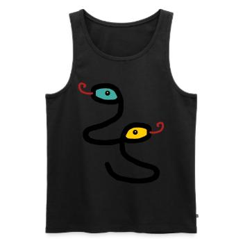 Schlangen Reptilien Amphibien Kinder Schlange - Männer Premium Bio Tank Top - Schwarz - Vorne - Michal (187cm)