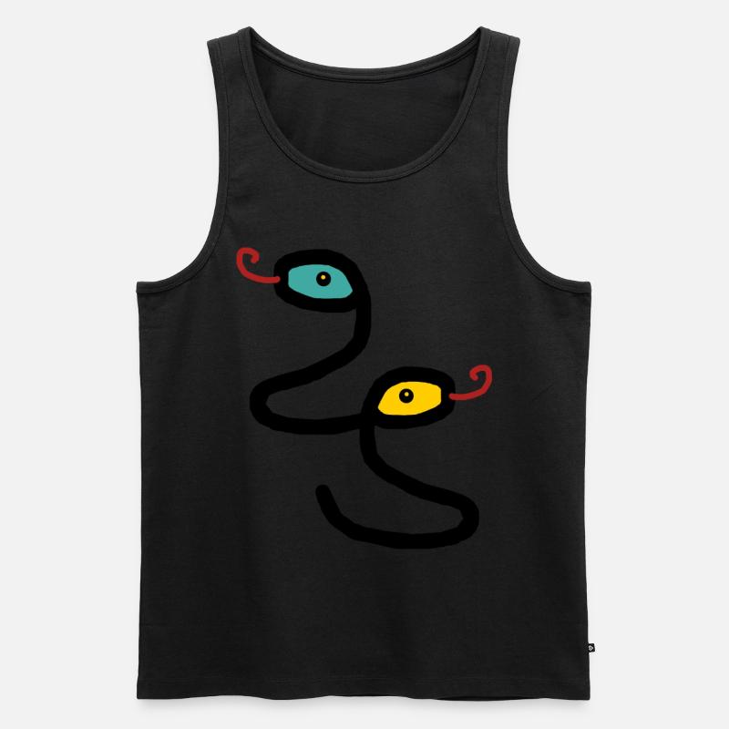 Węże Gady Płazy Dzieci Wąż - Ekologiczny tank top męski Premium - czarny