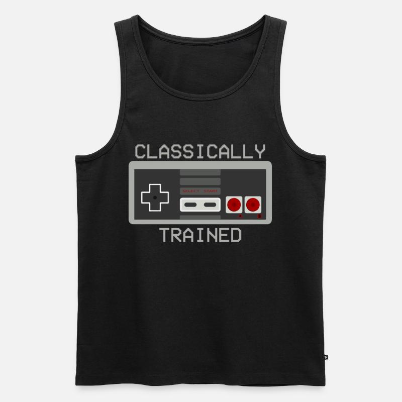 Classically Trained Gamer Geschenk - Männer Premium Bio Tank Top - Schwarz