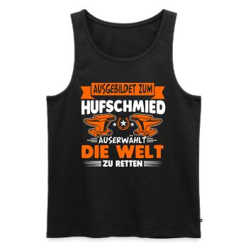 Hufschmied Hufschmiede Hufbeschlagschmied - Männer Premium Bio Tank Top - Schwarz - Vorne - Michal (187cm)