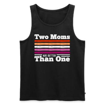 LGBTQ Lesbisch Bisexuell Lesbische Mutter Geschenk - Männer Premium Bio Tank Top - Schwarz - Vorne - Michal (187cm)