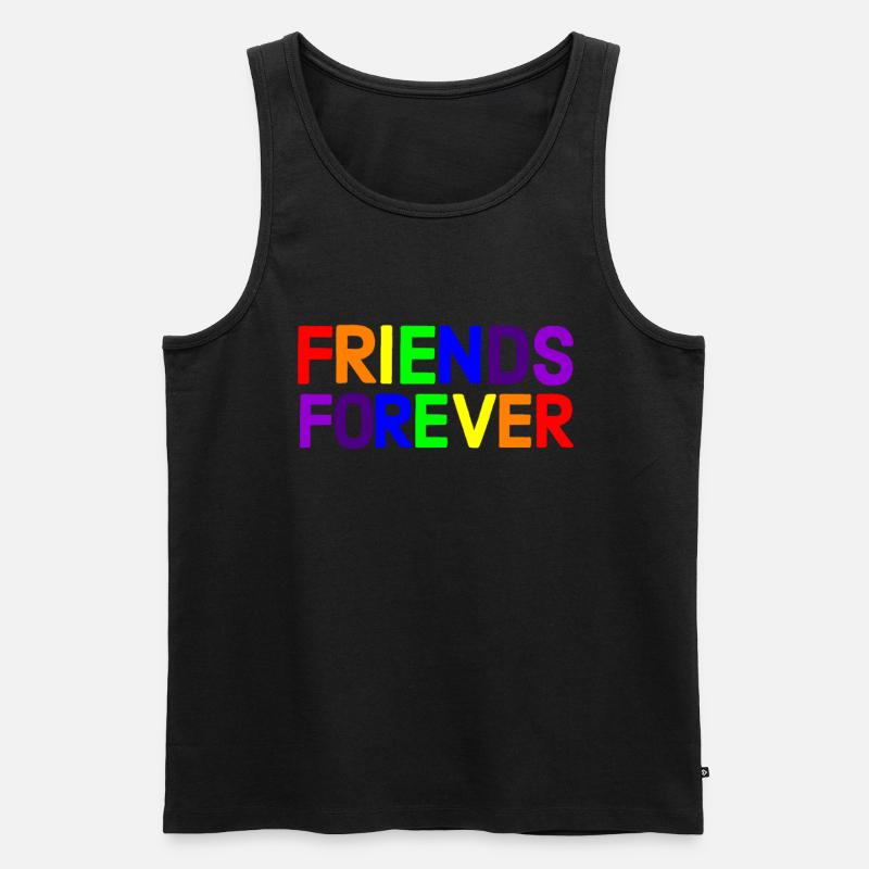 Regenbogen, Regenbogen, Regenbogen, Regenbogen, Regenbogen - Männer Premium Bio Tank Top - Schwarz