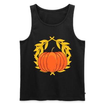 Automne jardin de récolte jardin jardiner citrouille Halloween - Débardeur bio Premium Homme - noir - Devant - Michal (187cm)