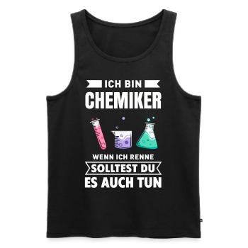 Chemie - Männer Premium Bio Tank Top - Schwarz - Vorne - Michal (187cm)