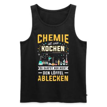 Chemie Geschenk Chemiker Wissenschaft Molekül Atom - Männer Premium Bio Tank Top - Schwarz - Vorne - Michal (187cm)