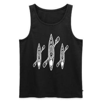 See Kajak Wildwasser Kayak Kanu Kajak Kayak Paddle - Männer Premium Bio Tank Top - Schwarz - Vorne - Michal (187cm)