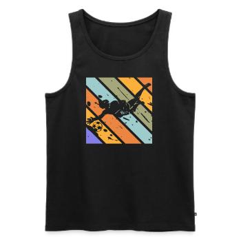 goalkeeper - Men's Premium Organic Tank Top - black - Front - Michal (187cm)