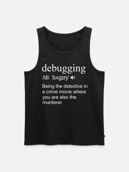 Debugging Definition Computer Phyton Programming - Männer Premium Bio Tank Top - Schwarz