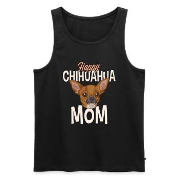 Happy Chihuahua Maman - Débardeur bio Premium Homme - noir - Devant - AI Model Male 178 light (178cm)