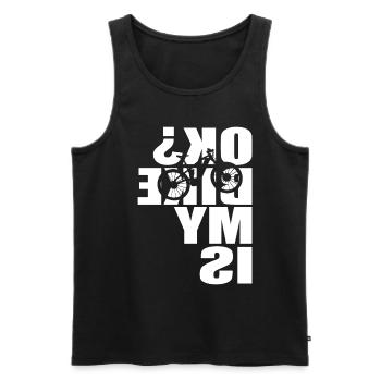 E-Bike Bike Is My Bike Ok - Cyclist - Men's Premium Organic Tank Top - black - Front - Michal (187cm)