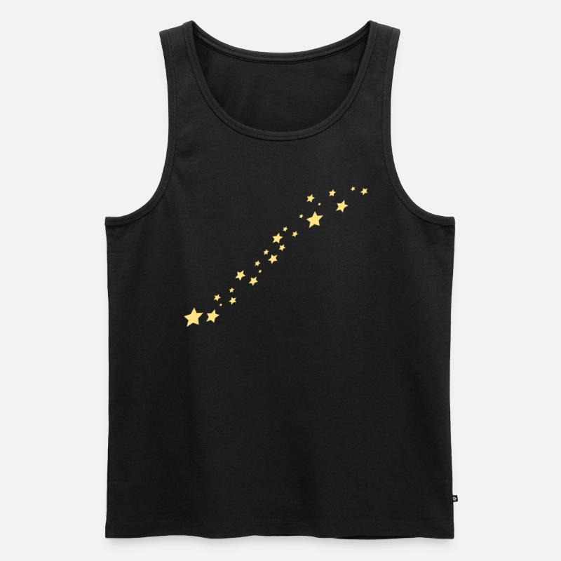 Sternschnuppe - Männer Premium Bio Tank Top - Schwarz