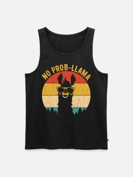 vintage no prob llama - Débardeur bio Premium Homme - noir