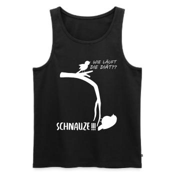 WItziger Spruch mit dickem Vogel für Übergewichtig - Männer Premium Bio Tank Top - Schwarz - Vorne - AI Model Male 178 light (178cm)