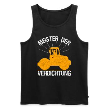 Straßenbauer Bauarbeiter Asphaltierer Straßenbau - Männer Premium Bio Tank Top - Schwarz - Vorne - Michal (187cm)