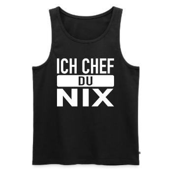 Ich Chef du nix - Vorgesetzter Arbeiter Chef - Männer Premium Bio Tank Top - Schwarz - Vorne - AI Model Male 178 light (178cm)