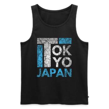 Japan, Tokyo City, Tokyo, Typography - Men's Premium Organic Tank Top - black - Front - Michal (187cm)