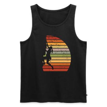 Geschenk Kletterer Boulderer klettern - Männer Premium Bio Tank Top - Schwarz - Vorne - Michal (187cm)
