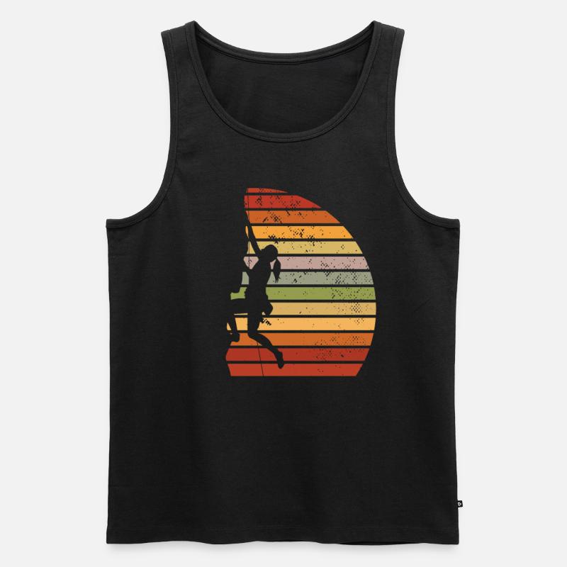 Gift climbers boulderers climb - Men's Premium Organic Tank Top - black