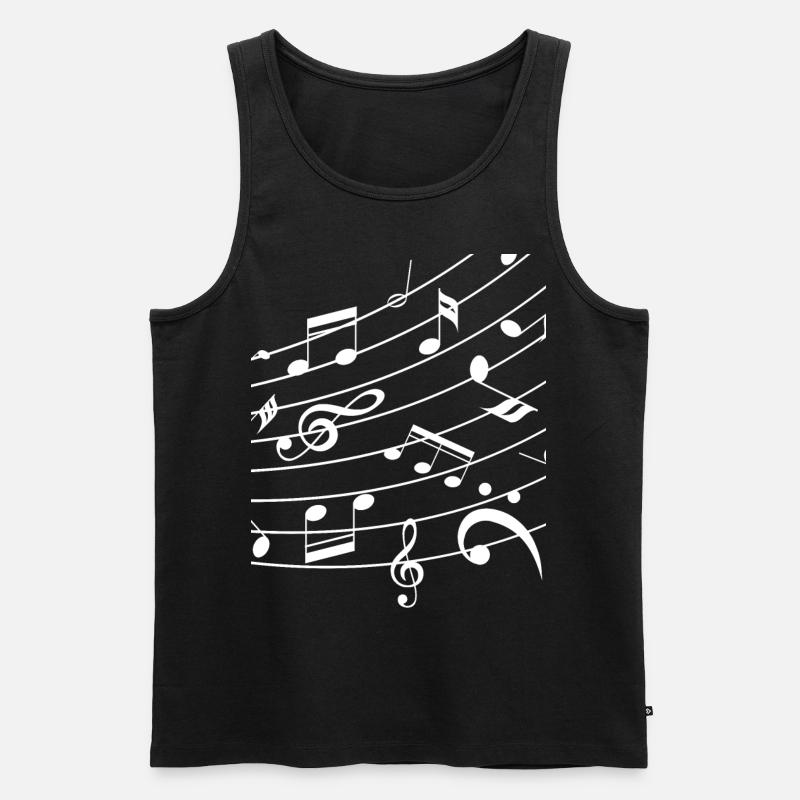 noder - Herre Premium økologisk tanktop - sort