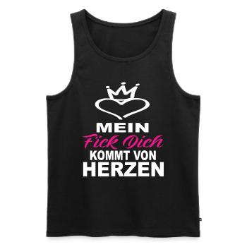 Mein Fick Dich Kommt Von Herzen - Fick Dich - Männer Premium Bio Tank Top - Schwarz - Vorne - Michal (187cm)