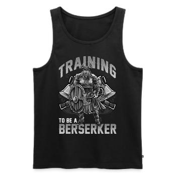 Wikinger Berserker Nordmänner Thor Odin Viking - Männer Premium Bio Tank Top - Schwarz - Vorne - AI Model Male 178 light (178cm)