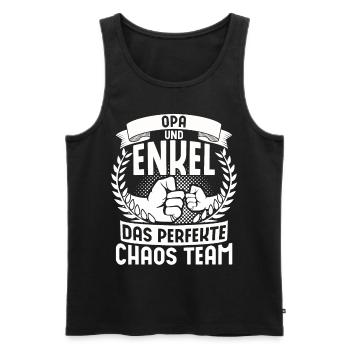 Spruch Opa Und Enkel Das Perfekte Chaos Team - Männer Premium Bio Tank Top - Schwarz - Vorne - Michal (187cm)