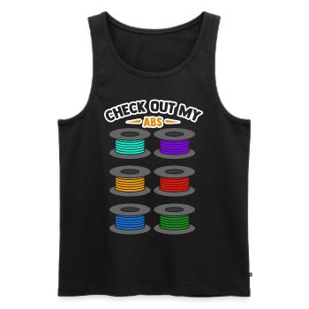 Check Out My Abs Funny 3D Printing Filament Protot - Männer Premium Bio Tank Top - Schwarz - Vorne - Michal (187cm)
