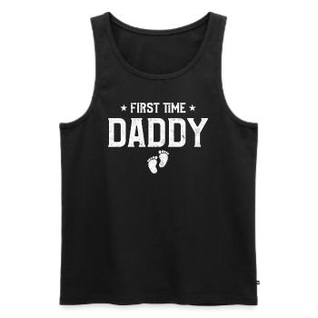 Papa To Be Premier Time Daddy - Débardeur bio Premium Homme - noir - Devant - AI Model Male 178 light (178cm)
